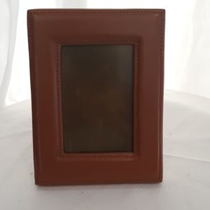 Tan Topstiched Leather Frame
